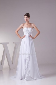 A-line Sweetheart Chiffon and Lace Bridal Wedding Dresses WD010292