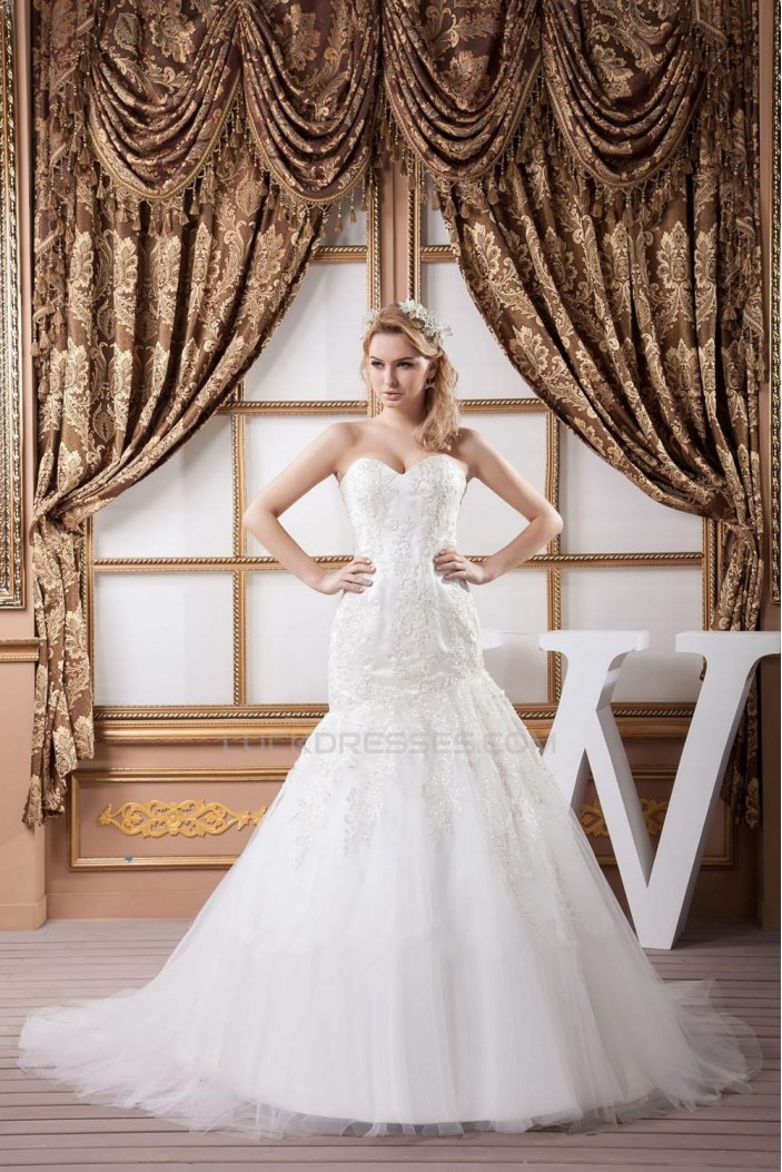 Trumpet/Mermaid Sweetheart Lace Bridal Wedding Dresses WD010318