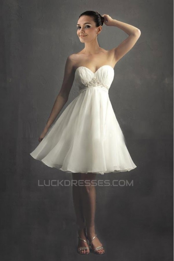 A-line Sweetheart Short Bridal Wedding Dresses WD010329