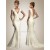 Trumpet/Mermaid V-neck Court Train Lace Bridal Wedding Dresses WD010356