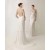 Sheath/Column Beaded Chiffon Bridal Wedding Dresses WD010366