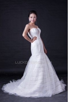 Trumpet/Mermaid Sweetheart Lace and Beaded Bridal Wedding Dresses WD010387