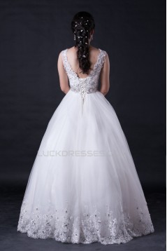Ball Gown Beaded Appliques Bridal Wedding Dresses WD010391