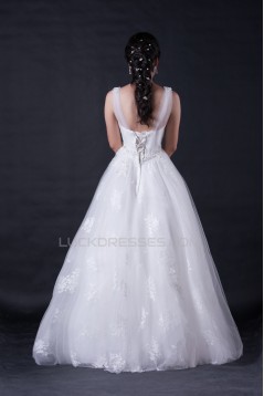 Ball Gown V-neck Lace Appliques Bridal Wedding Dresses WD010392