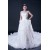 Ball Gown Off the Shoulder Beaded Cathedral Train Bridal Wedding Dresses WD010402