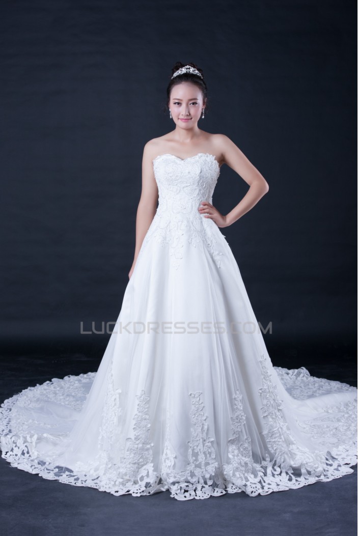 A-line Sweetheart Lace Bridal Wedding Dresses WD010406