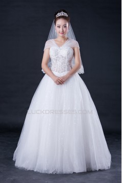 Ball Gown Beaded Lace Bridal Wedding Dresses WD010412