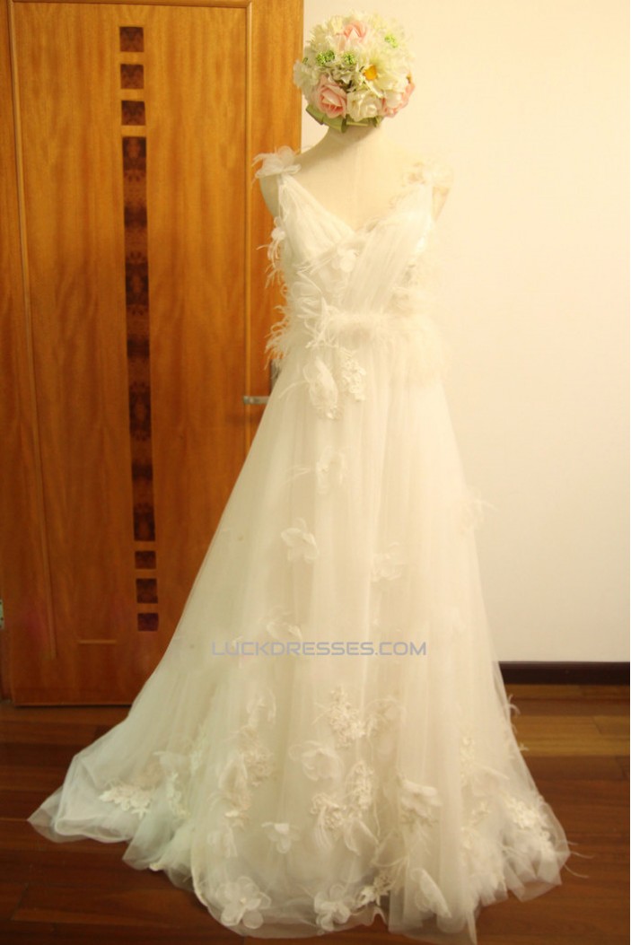 A-line V-neck Bridal Gown Wedding Dress WD010449