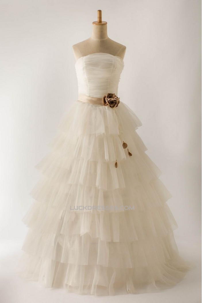 Ball Gown Strapless Bridal Gown Wedding Dress WD010456