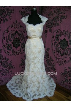 Trumpet/Mermaid Chapel Train Lace Bridal Gown Wedding Dress WD010459