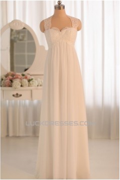 Empire Lace and Chiffon Bridal Gown Maternity Bridal Gown Wedding Dress WD010462
