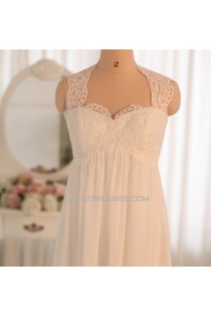 Empire Lace and Chiffon Bridal Gown Maternity Bridal Gown Wedding Dress WD010462