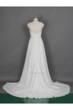 Sheath/Column Beaded Straps Bridal Gown Wedding Dress WD010469