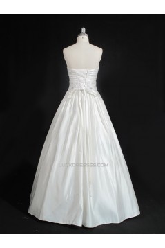 Ball Gown Strapless Beaded Bridal Gown Wedding Dress WD010491