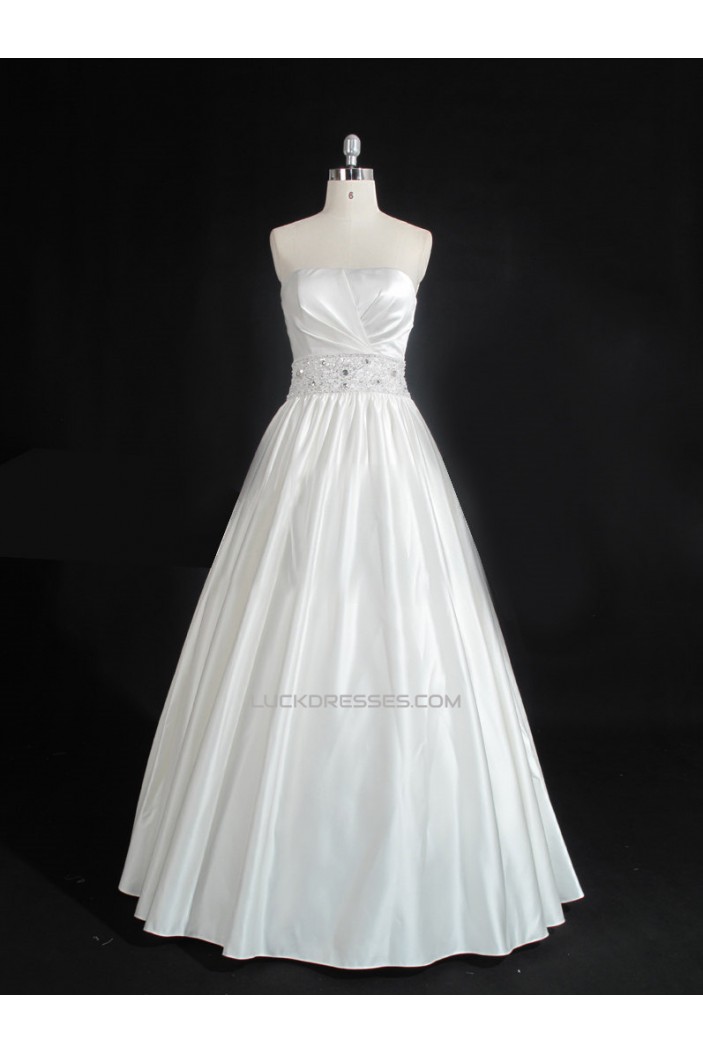 Ball Gown Strapless Beaded Bridal Gown Wedding Dress WD010491