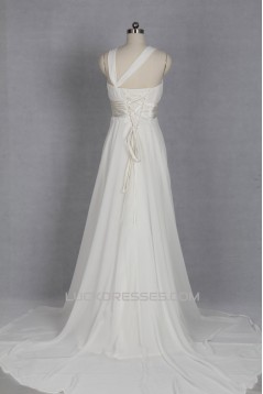 A-line Chiffon Bridal Gown Wedding Dress WD010492