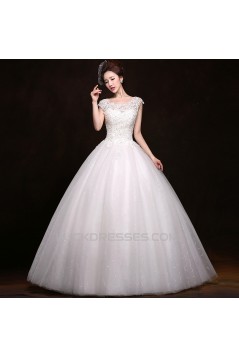 Ball Gown Beaded Lace Bridal Gown Wedding Dress WD010496