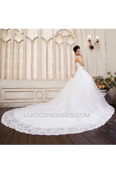 Ball Gown Halter Beaded Lace Bridal Gown Wedding Dress WD010498