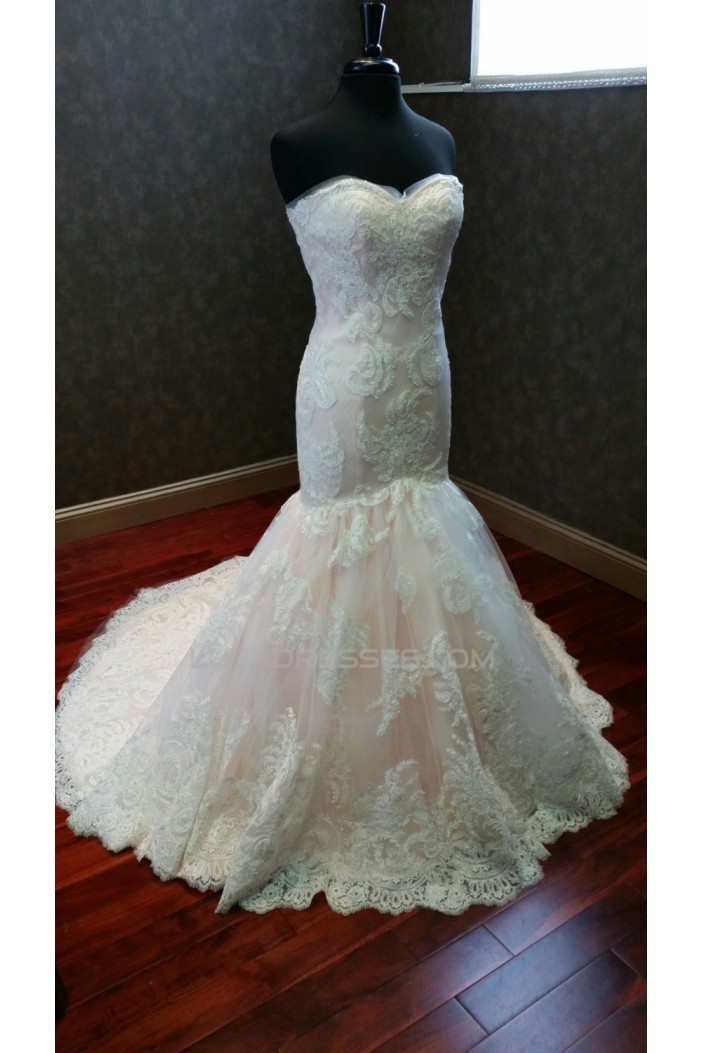 Trumpet/Mermaid Sweetheart Lace Bridal Wedding Dresses WD010544