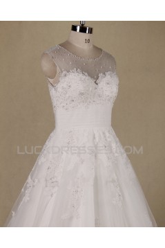 A-line Beaded Lace Bridal Wedding Dresses WD010550