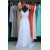 A-line V-neck Chiffon and Lace Bridal Wedding Dresses WD010561