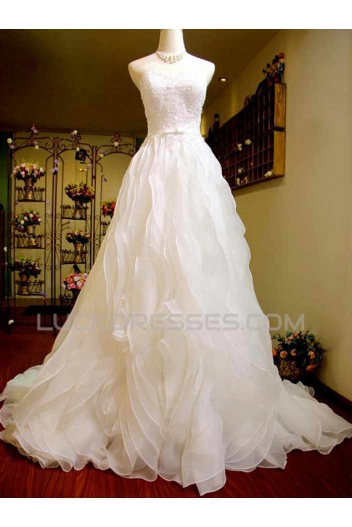 A-line Sweetheart Lace Bridal Wedding Dresses WD010587