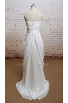 Sheath/Column Sweetheart Chiffon Bridal Wedding Dresses WD010638