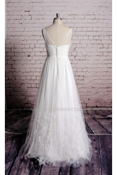 A-line V-neck Bridal Wedding Dresses WD010686