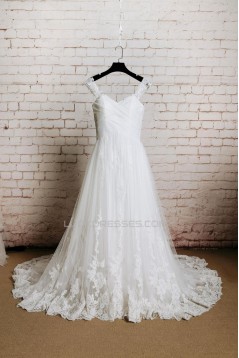 A-line Straps Lace Bridal Wedding Dresses WD010689