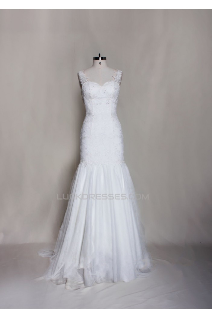 Trumpet/Mermaid Straps Lace Bridal Gown Wedding Dress WD010704