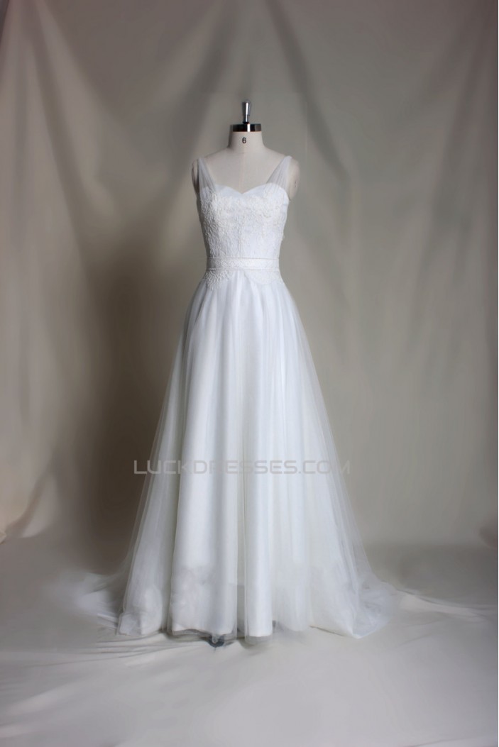 A-line Straps Lace Bridal Gown Wedding Dress WD010709