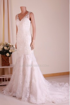 Trumpet/Mermaid V-neck Lace Bridal Gown Wedding Dress WD010764