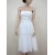 A-line Strapless Short Lace Bridal Gown Wedding Dress WD010785