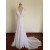 V-neck Lace and Chiffon Bridal Wedding Dresses WD010821