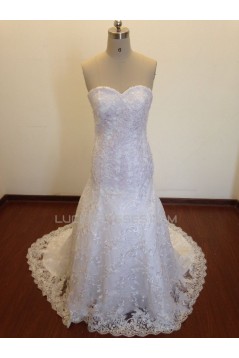 Trumpet/Mermaid Sweetheart Lace Bridal Wedding Dresses WD010828