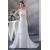 A-Line Sleeveless Lace Chiffon Sweep Train Wedding Dresses 2030068