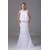 Beautiful Scoop Sleeveless Chiffon Mermaid/Trumpet Beaded Wedding Dresses 2030071