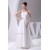 Beautiful A-Line Sleeveless Chiffon One-Shoulder Beaded Wedding Dresses 2030074