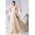 A-Line Brush Sweep Train Sweetheart Satin Organza Wedding Dresses 2030089