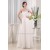 A-Line One-Shoulder Beaded Chiffon Lace Wedding Dresses 2030093