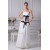 Chiffon Satin Lace Strapless Sheath/Column Wedding Dresses 2030095