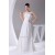 A-Line Chiffon Sweep Train Beaded Wedding Dresses 2030102