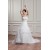 Wonderful Satin Strapless Sleeveless A-Line Beaded Wedding Dresses 2031070