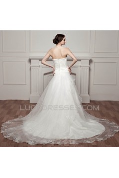 Wonderful A-Line Sleeveless Sweetheart Lace Wedding Dresses 2031071