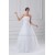 Amazing Sleeveless A-Line Strapless Satin Organza Wedding Dresses 2031111