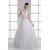 Beautiful Ball Gown V-Neck Sleeveless Satin Organza Beaded Wedding Dresses 2031130