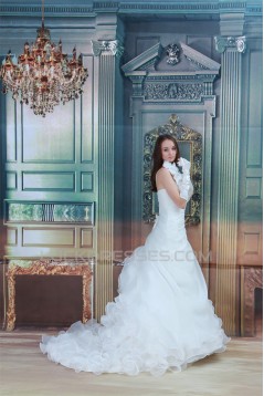 Breathtaking Sleeveless A-Line One-Shoulder Wedding Dresses 2031141