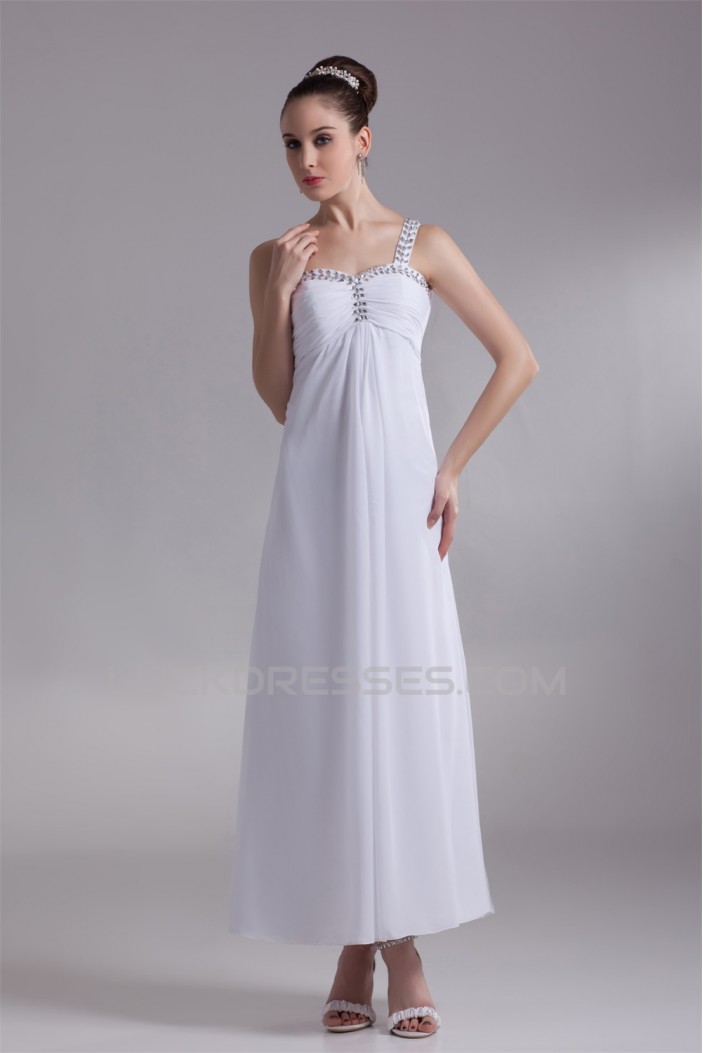 Chiffon Satin One-Shoulder Sheath/Column Reception Wedding Dresses 2031151