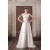 Custom Made A-Line Satin Tulle High-Neck Sweet Wedding Dresses 2031159