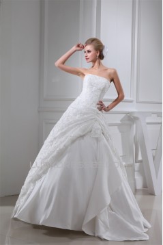 Ball Gown Strapless Floor-Length Lace Wedding Dresses 2030117